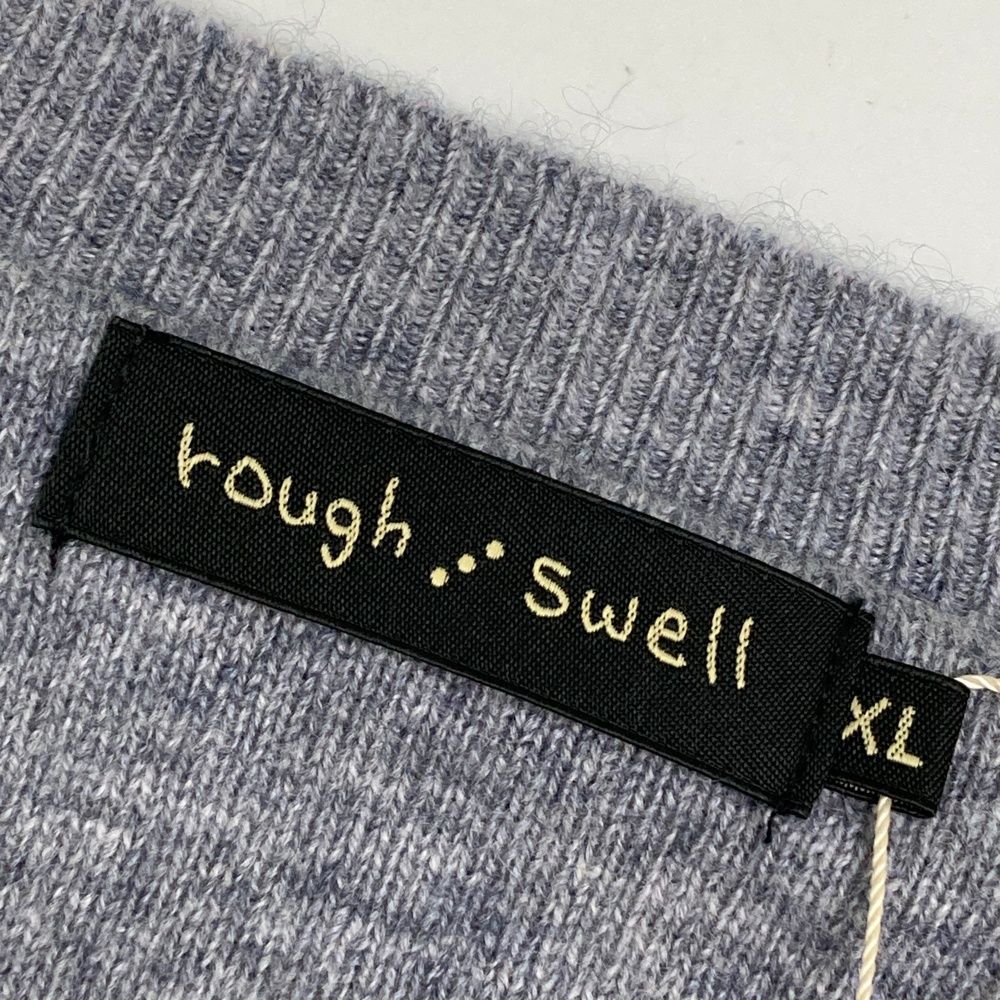 サイズ：XL ROUGH&amp;SWELL ラフアンドスウェル RSM-21264 カシミヤ ニットセーター  グレー系 [240101490242] ゴルフウェア メンズ ストスト サイズ：XL ROUGH&SWELL ラフアンドスウェル RSM-21264 カシミヤ