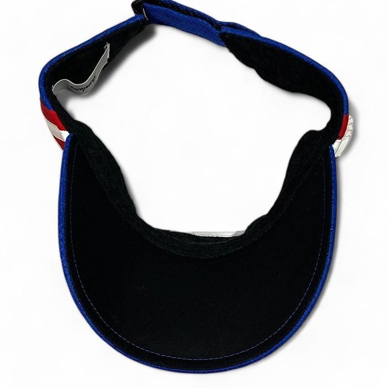 Russeluno ラッセルノ ロゴ メッシュ サンバイザー ブルー 美品 RUSSELUNO ラッセルノ サンバイザー メッシュ ブルー F
