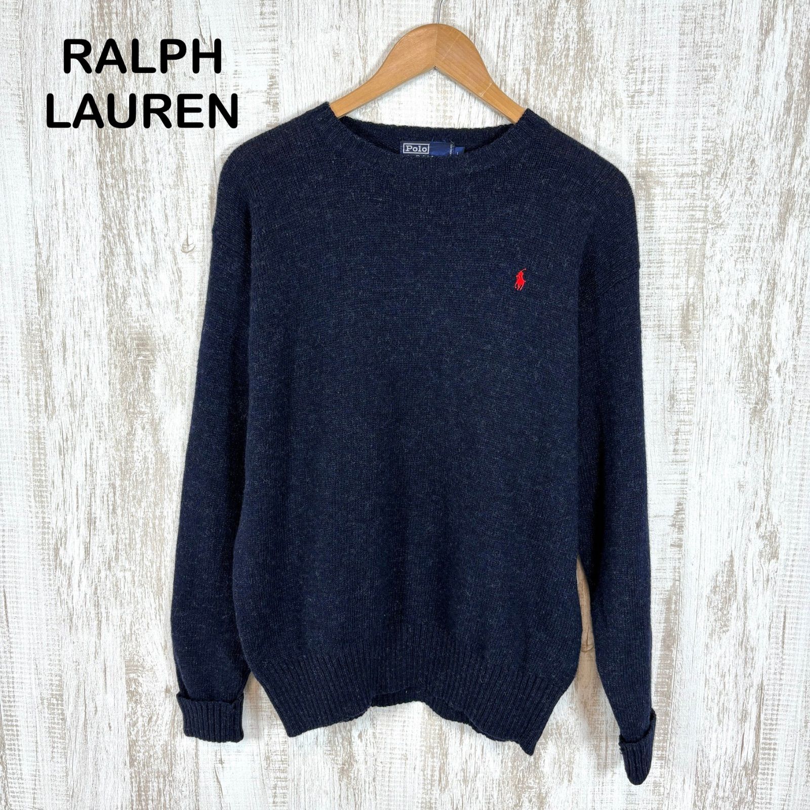 未使用品 90s ラルフローレン ポニーロゴ刺繍 コットンニット カーディガン POLO RALPH LAUREN - 90年代 Polo by Ralph Lauren ポロ ラルフ