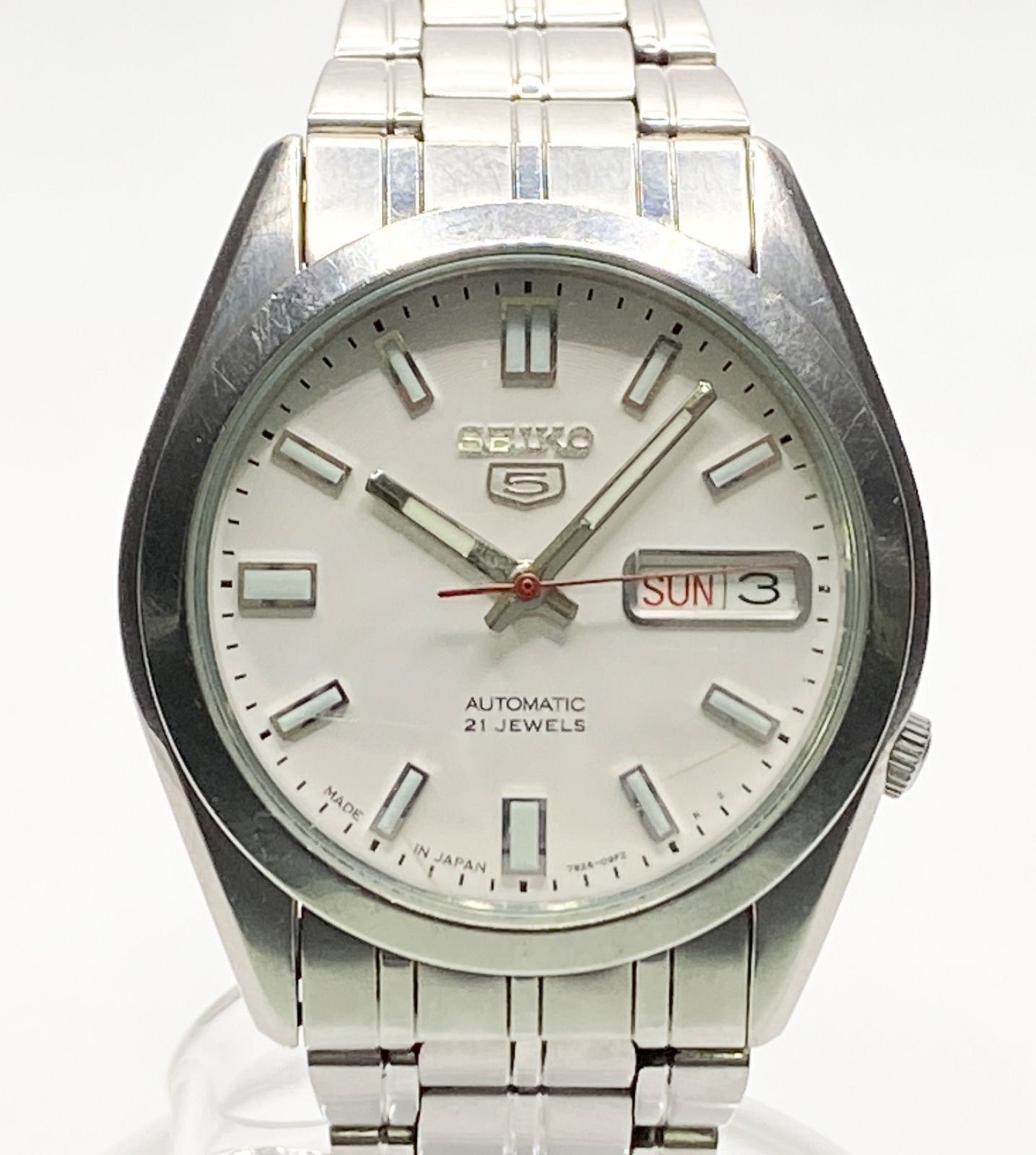 SEIKO 5 デイデイト AUTOMATIC 裏スケ 稼働 7S26-0500 ゴールド 稼働品