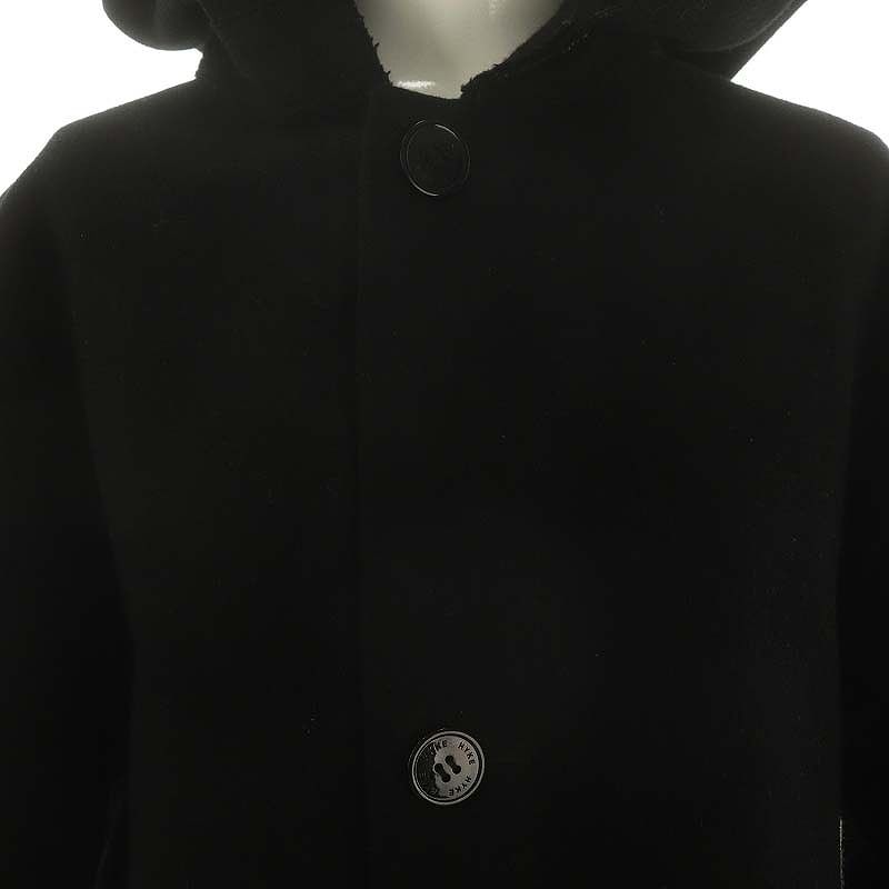 ハイク HYKE メルトンコート カットオフ アウター ウール 1 S 黒