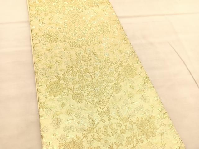 平和屋着物◎西陣 かるべ謹製 六通柄袋帯 更紗花菱文 金銀糸