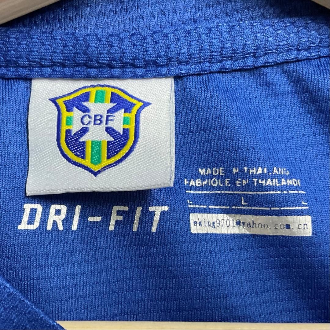 古着】NIKE ナイキ ブラジル代表 ドライフィット 半袖 Tシャツ L 青