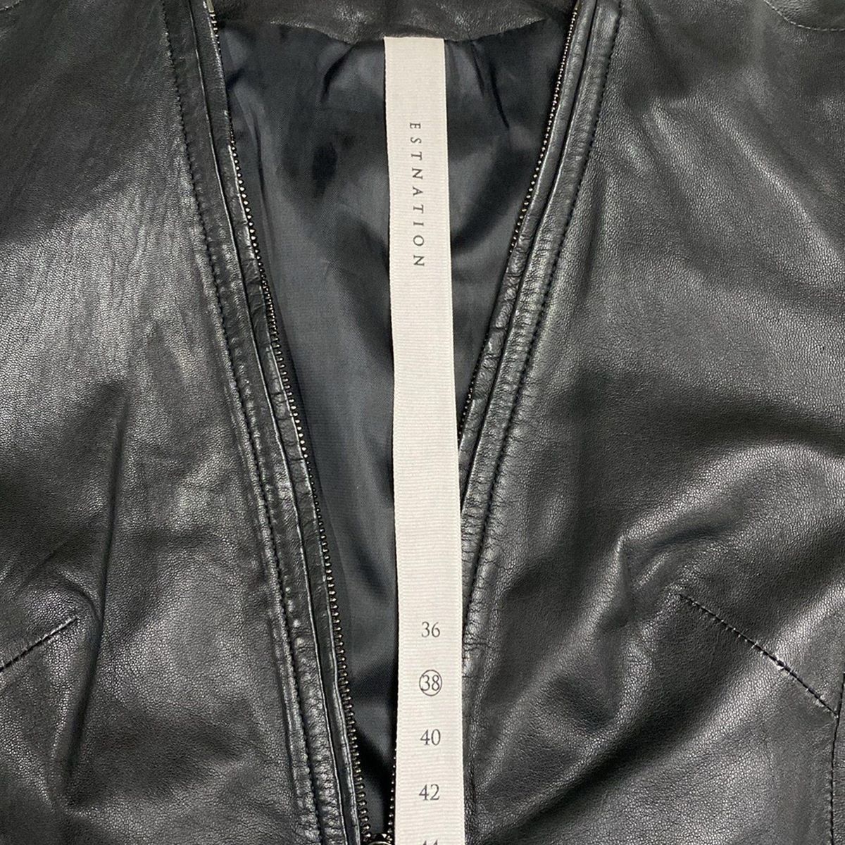ESTNATION エストネーション ブルゾン サイズ38 M レディース 黒 春 秋物 レザー SIROKUMA-CORPORATION_COM