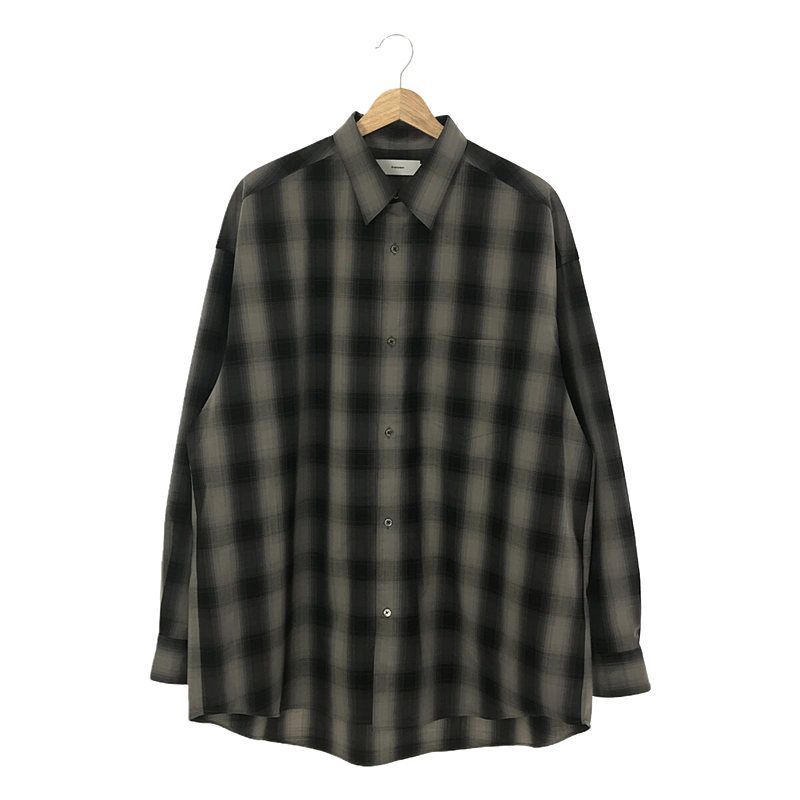 Graphpaper / グラフペーパー | Ombre Check Oversized Regular Collar Shirt / オンブレチェック  オーバーサイズ シャツ | O/S （ ONE SIZE） | メンズ - メルカリ