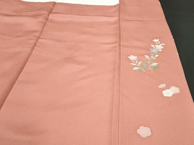 平和屋着物○訪問着 駒刺繍 枝花文 金彩 ロング丈 正絹 逸品