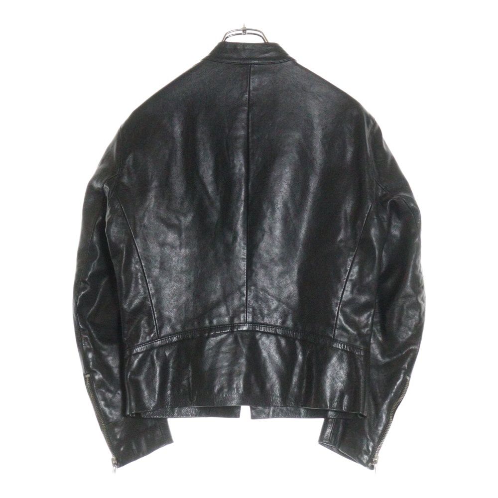 メゾンマルジェラ　八の字　シングルライダースジャケット MAISON MARGIELA 八の字ライダースオールブラックスタイル