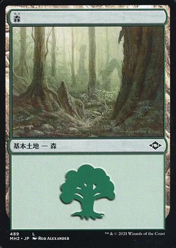 中古】マジックザギャザリング 489[L]：【MH2】森/Forest - メルカリ