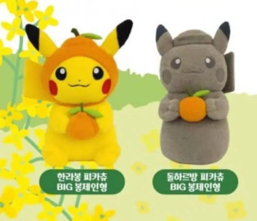 チェジュ x ポケットモンスター - ハンラボン ドールハルバン ピカチュウ BIG ぬいぐるみ