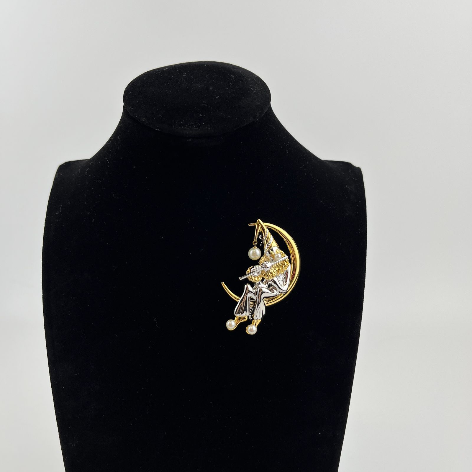 MIKIMOTO ミキモト ピエロ アクセサリー ブローチ シルバー パール ゴールド ヴィンテージ レディース HIBUOCHI VINTAGE