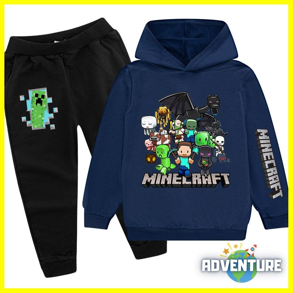 マインクラフト 長袖 パーカー 100 110 120 130 140 150 160 黒
