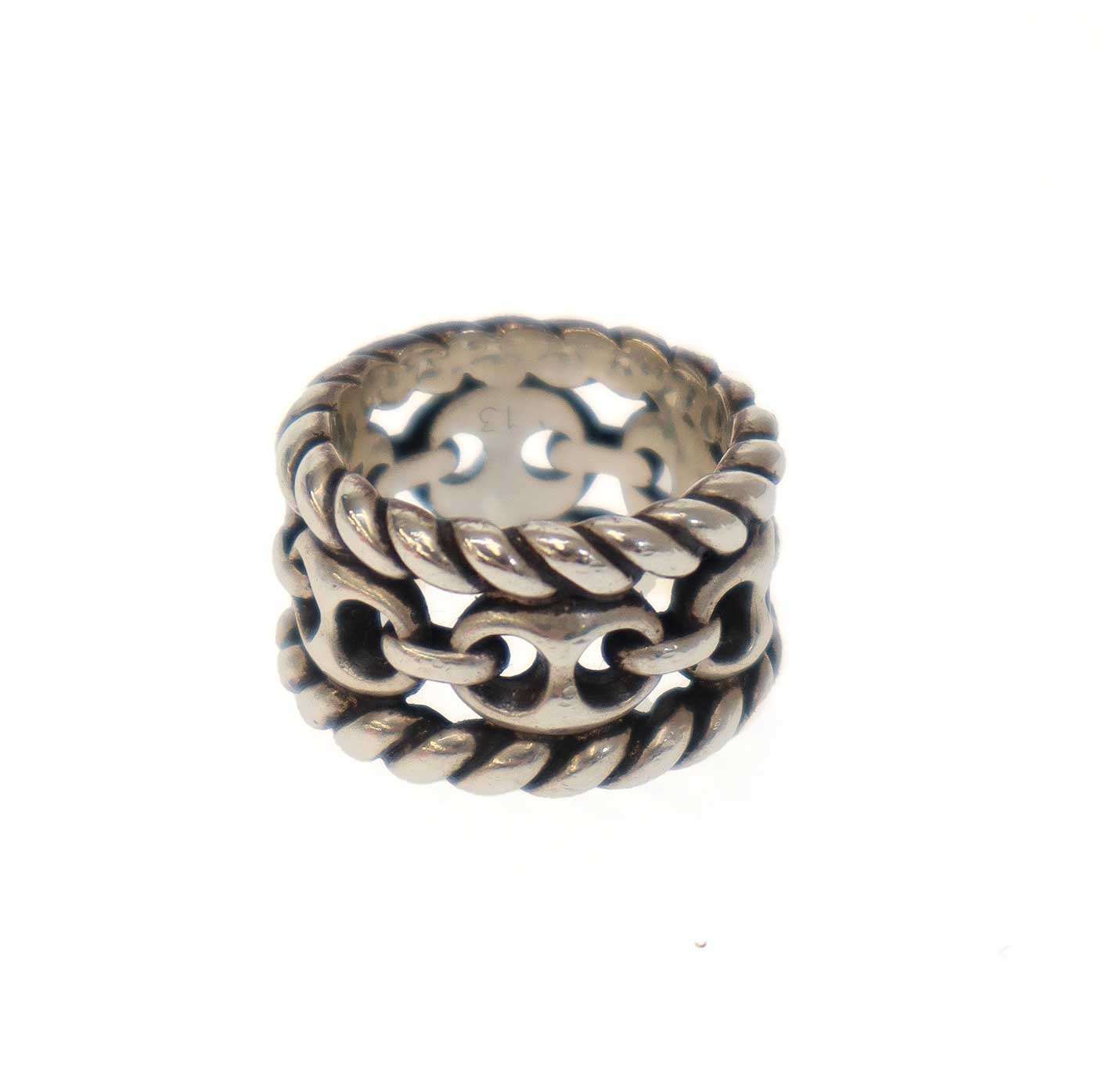 ★ GUCCI グッチ　Silver925　リング　 マリーナ　アンカーチェーン ☆ GUCCI グッチ Silver925 リング マリーナ アンカーチェーン