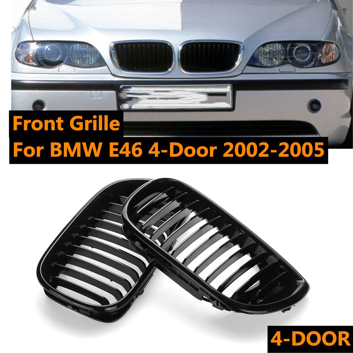 BMW E46 M3フロントグリル 4個セット 楽天市場】フロント グリル キドニーグリル クロームブラック