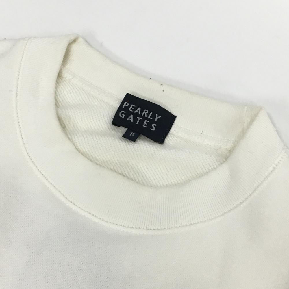 パーリーゲイツ トレーナー 白×ネイビー どうしちゃったPG スウェット
