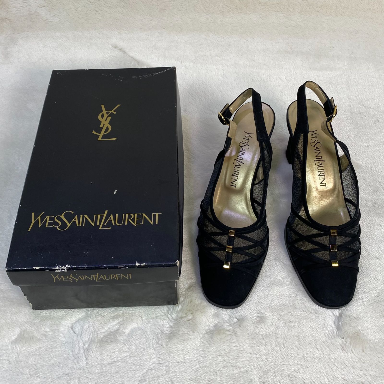【希望者のみラッピング無料】 YVES SAINT サンダル ミュール イヴ・サンローラン LAURENT 靴