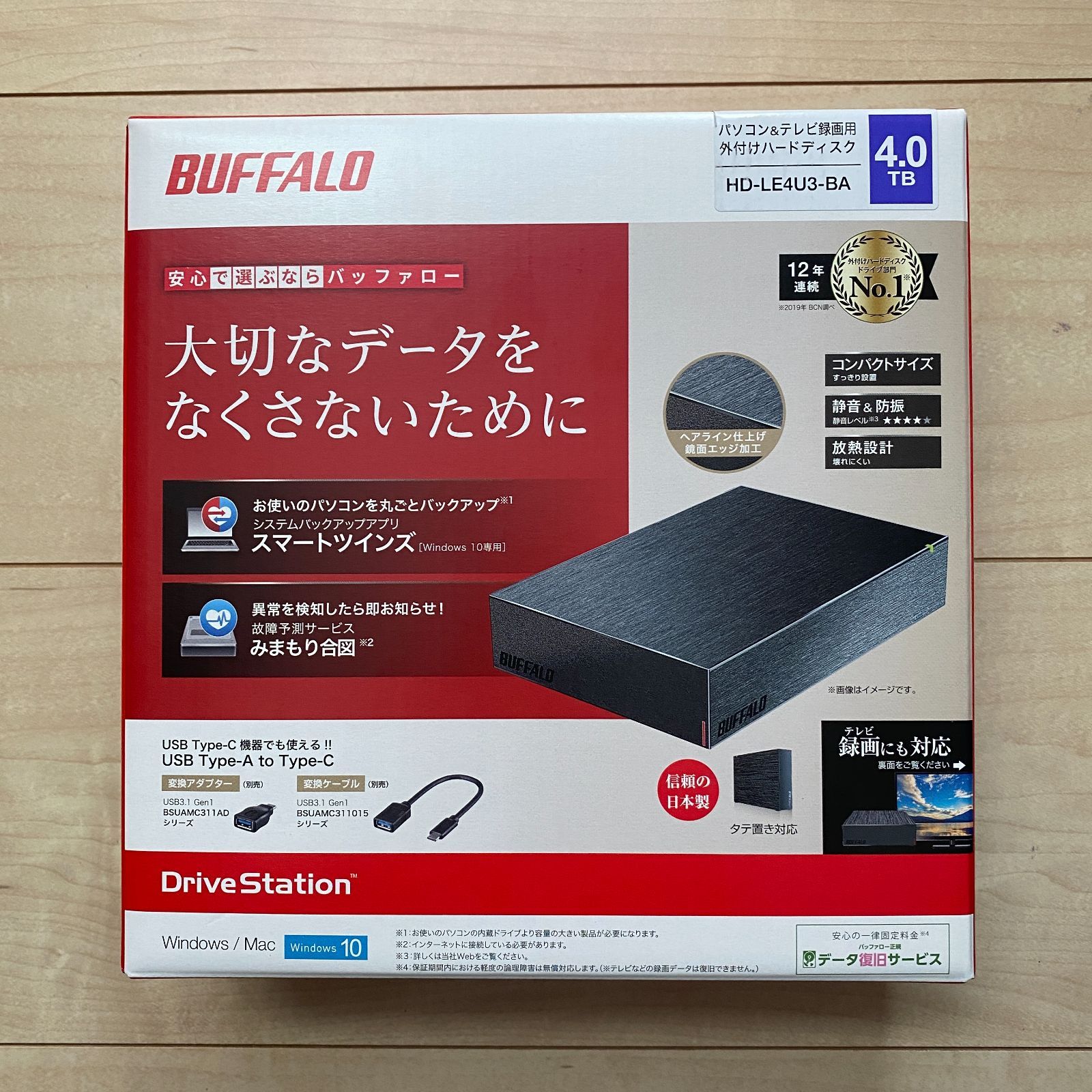 バッファロー BUFFALO ハードディスク HD-LE4U3-BA 4.0TB