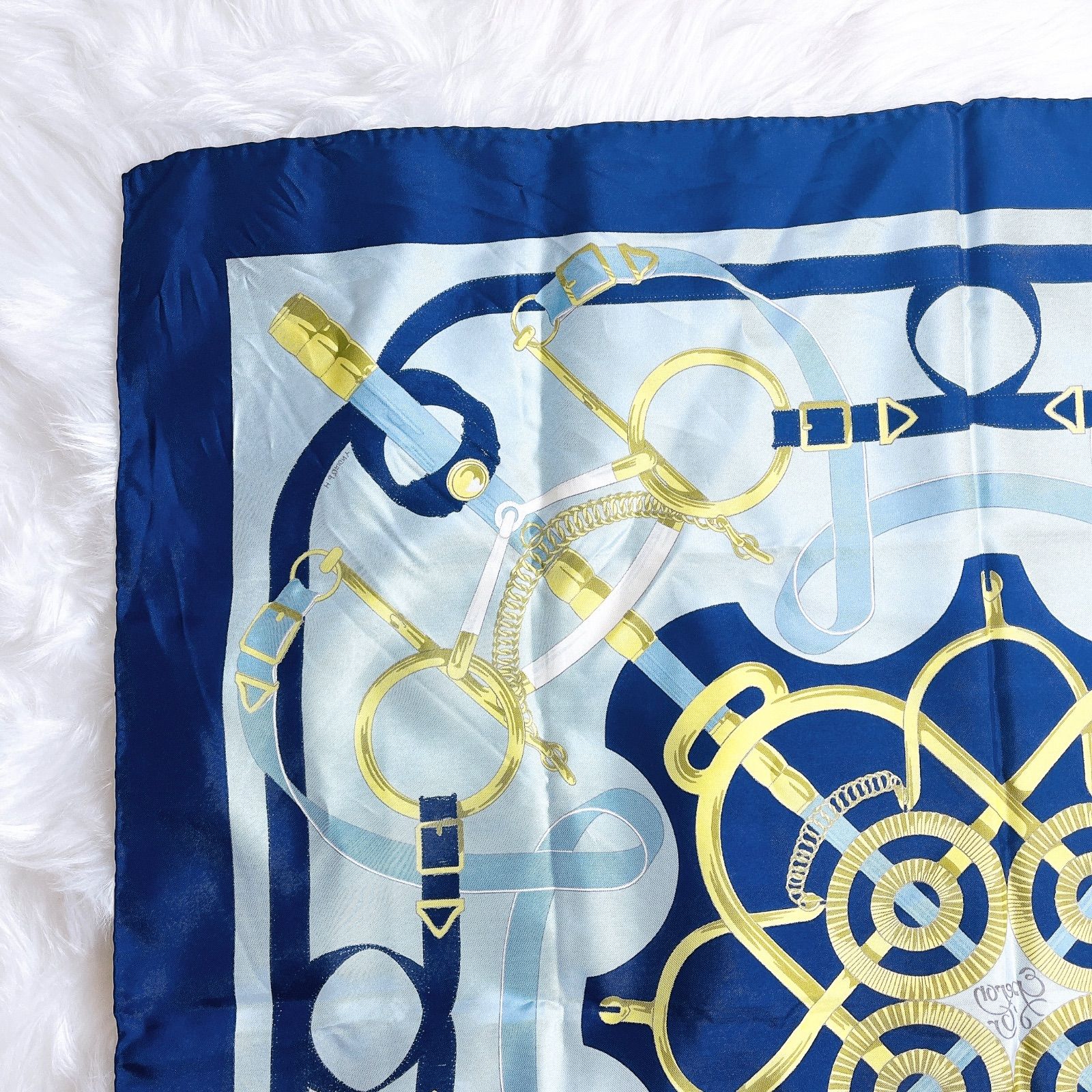 エルメス HERMES スカーフ カレ90 黄金の拍車 馬具 大判 エルメス HERMES カレ90 Eperon D'or 黄金の拍車 スカーフ