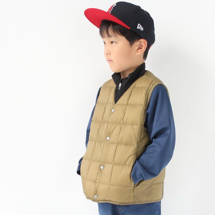 キッズ インナーダウンベスト ベスト ダウン ダウンベスト Vネックボタン TAION – KIDSベーシック インナー タイオン TAION(タイオン) ⁄ クルーネック ベーシック 「WEB限定」TAION:100