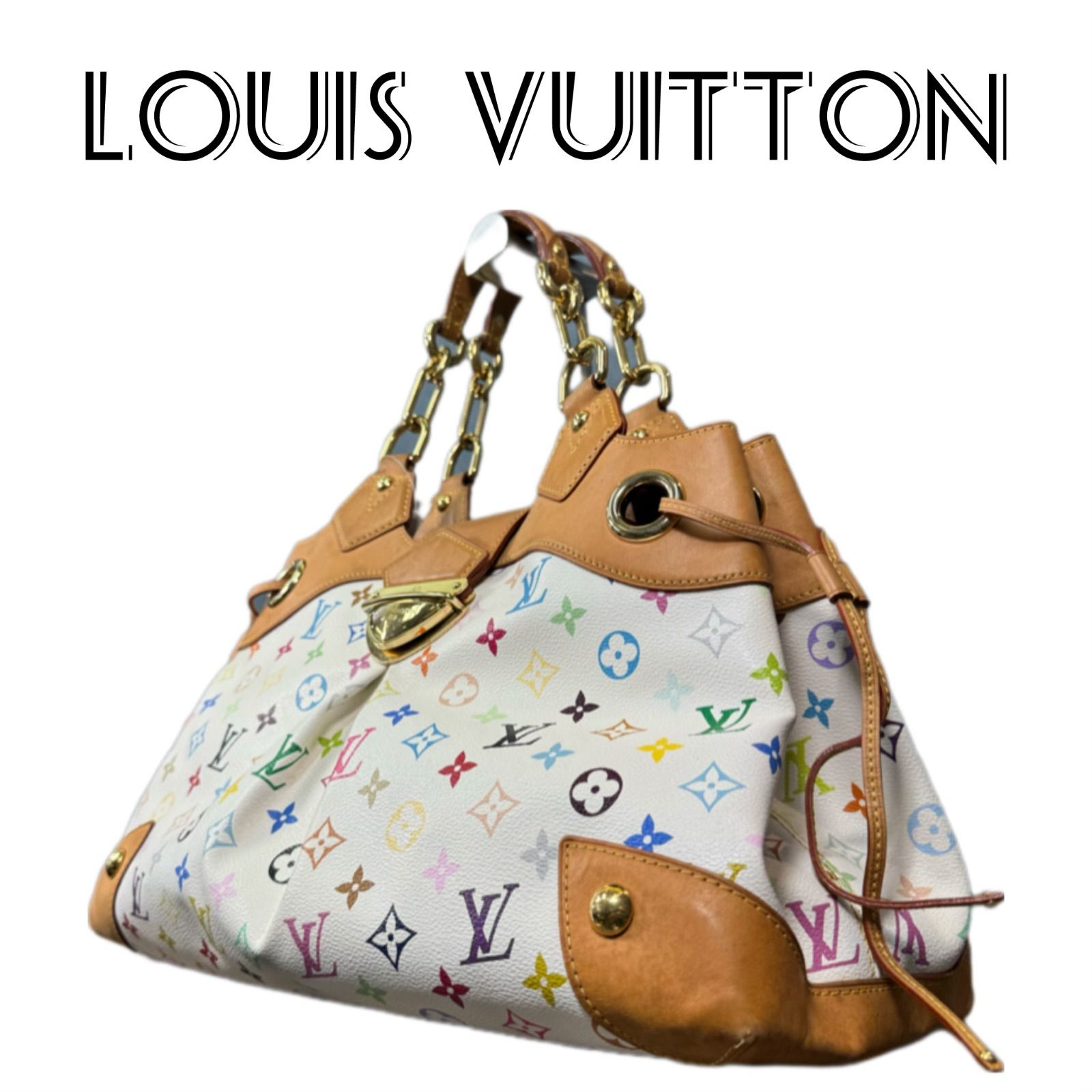 LOUIS VUITTON】 ルイ・ヴィトン ハイブランド ウルスラ ブロン モノグラム マルチカラー ハンドバッグ M40123 シリアル有 -  メルカリ