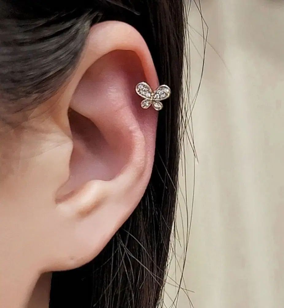 14k ラプディア 蝶々 ピアス