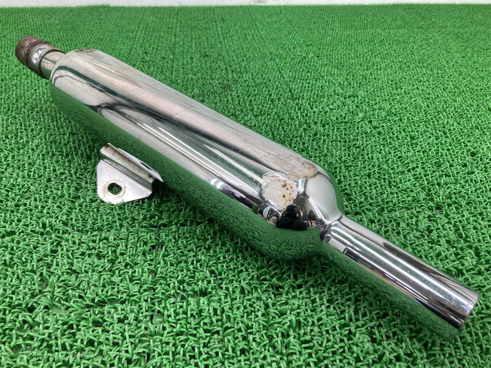 エストレヤ サイレンサーマフラー K396 カワサキ 純正 中古 バイク 部品 エストレア BJ250A 機能的問題なし そのまま使える 車検 Genuine 52 エストレヤ サイレンサーマフラー K396 カワサキ 純正 バイク 部品