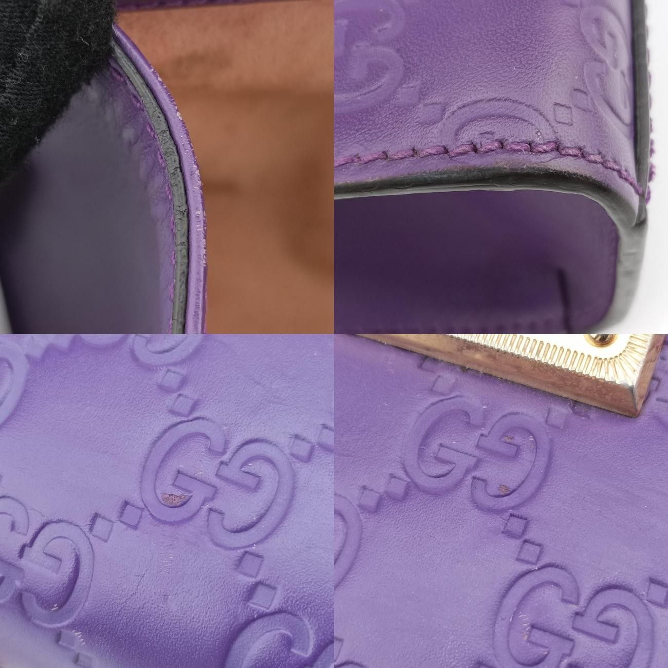 グッチGucciパドロックパープルレザー409487G019660036