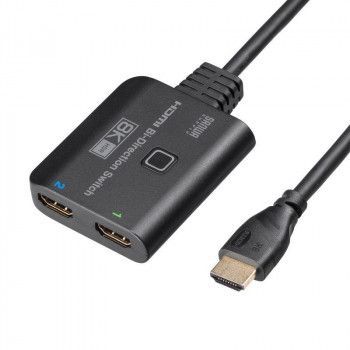サンワサプライ 8K対応HDMI切替器 2入力 1出力または1入力 2出力 SW-HDR8K21BD