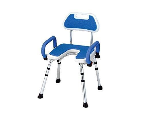 2営業日で発送 アズワン シャワーいす 可動式ひじ掛け 座面Uタイプ NC172260-8073-02