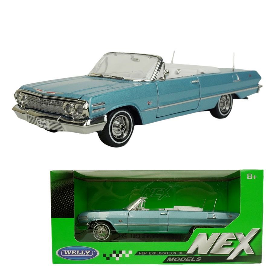新品 1/24 箱入り ミニカー WELLY 1:24 1963 CHEVROLET IMPALA