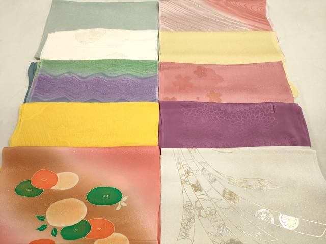 平和屋着物 和装小物 帯揚げ10枚セット 正絹 DAAX2016xg