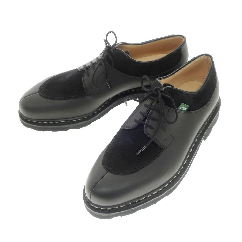 パラブーツ Paraboot AVIGNON コンビ スプリットトゥ ドレスシューズ ブラック サイズ7 1|2 メンズ