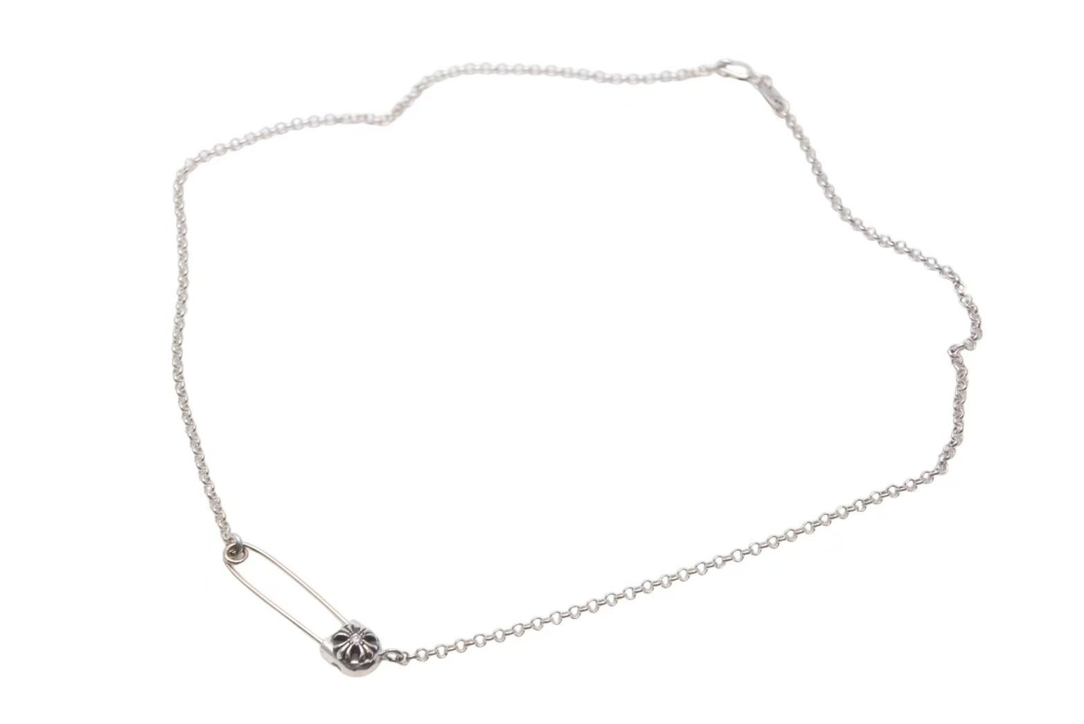 新品未使用 CHROME HEARTS クロムハーツ セーフティピン ネックレス 1P 