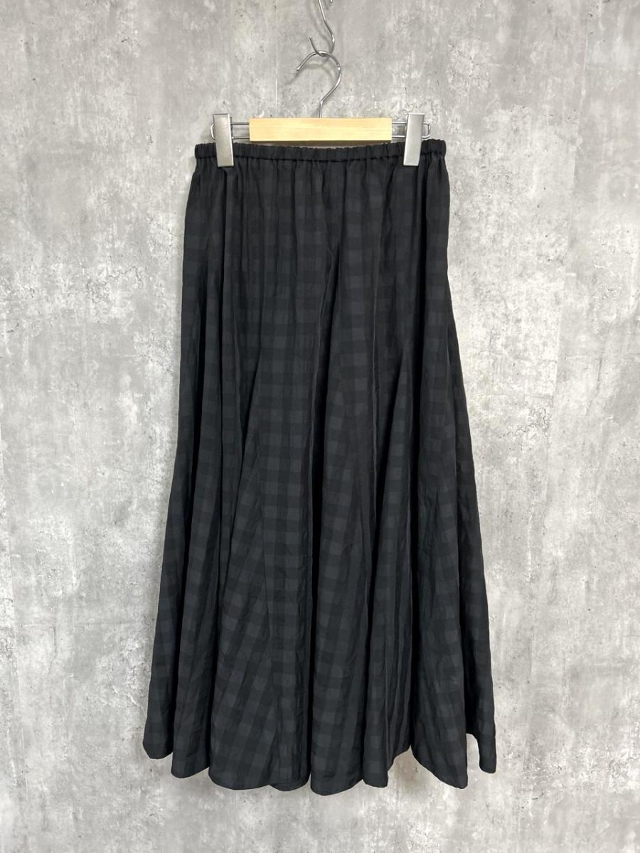 美品 IENA イエナ ギンガムチェック パネル フレア ロング