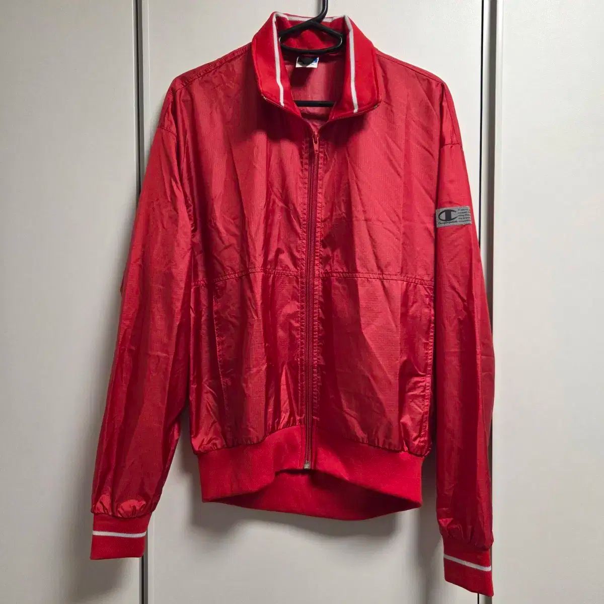 【美品】Champion 赤 Vネック ジャケット M 0000236130007.jpg
