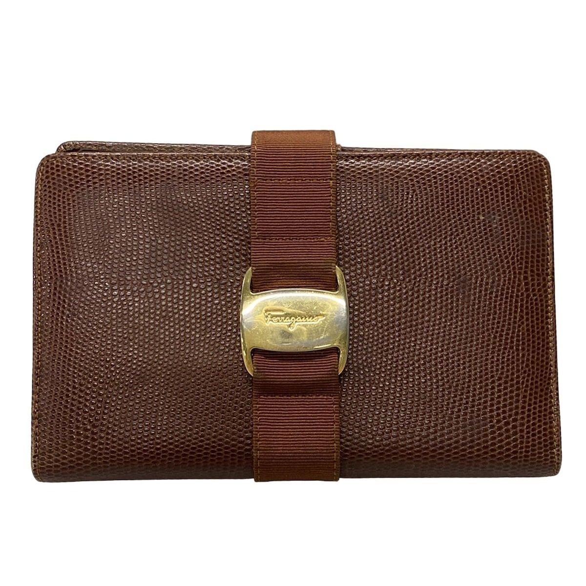 FERRAGAMO|SalvatoreFerragamo サルバトーレフェラガモ 手帳 - ダークブラウン コットン レザー