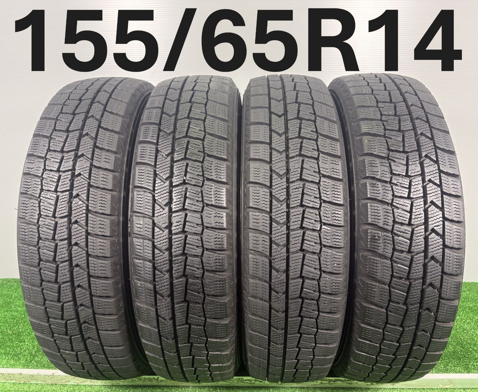 送料無料 155|65R14 ダンロップ WM02 2021年製 4本 冬タイヤ スタッドレス TA670