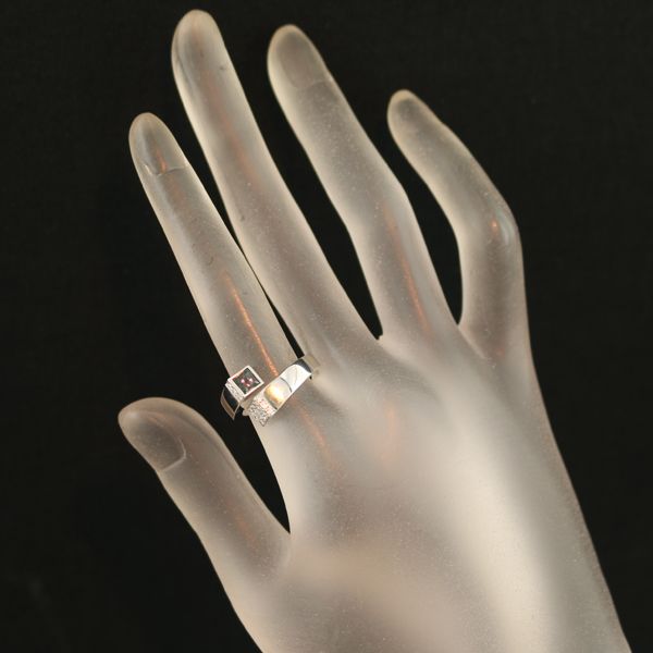 クレサンベール　アレキサンドライト　ダイヤモンド　K18WGリング K18WGアレキサンドライト ダイヤモンドリング アレキサンドライト