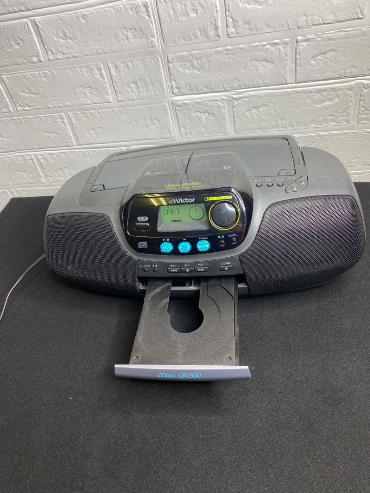 【最終値下げ】【希少】VICTOR ビクター PC-WR300 Wラジカセ 昭和 昭和 ビンテージ 当時物 Victor ビクター ラジカセ RC-W77 レトロ