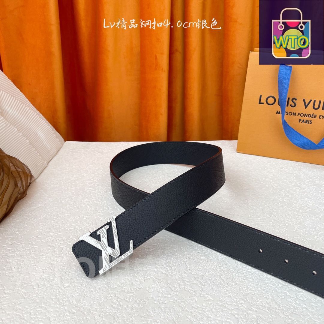 Louis Vuitton チェック柄レザーベルト 今日特価】LOUIS VUITTON Double-sided ライチ柄 レザーベルト