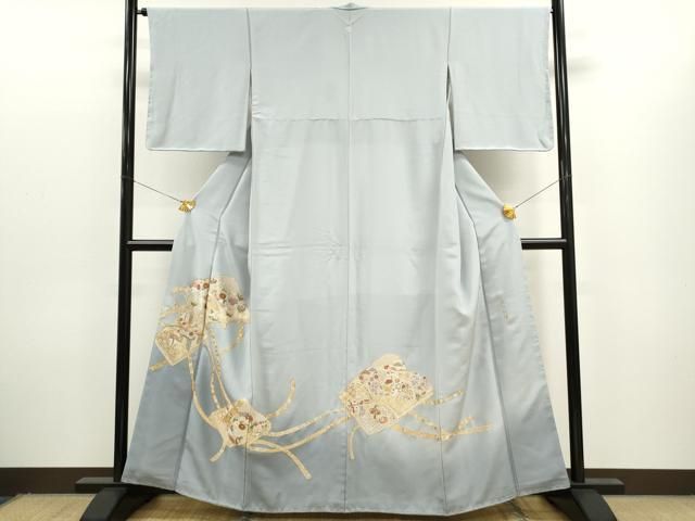 平和屋着物●中国三大刺繍　蘇州刺繍　色留袖　冊子吉祥宝尽くし花文　暈し染め　金彩　正絹　逸品　CAAR6556ze 平和屋着物○中国三大刺繍 蘇州刺繍 色留袖 冊子吉祥宝尽くし花文 暈し