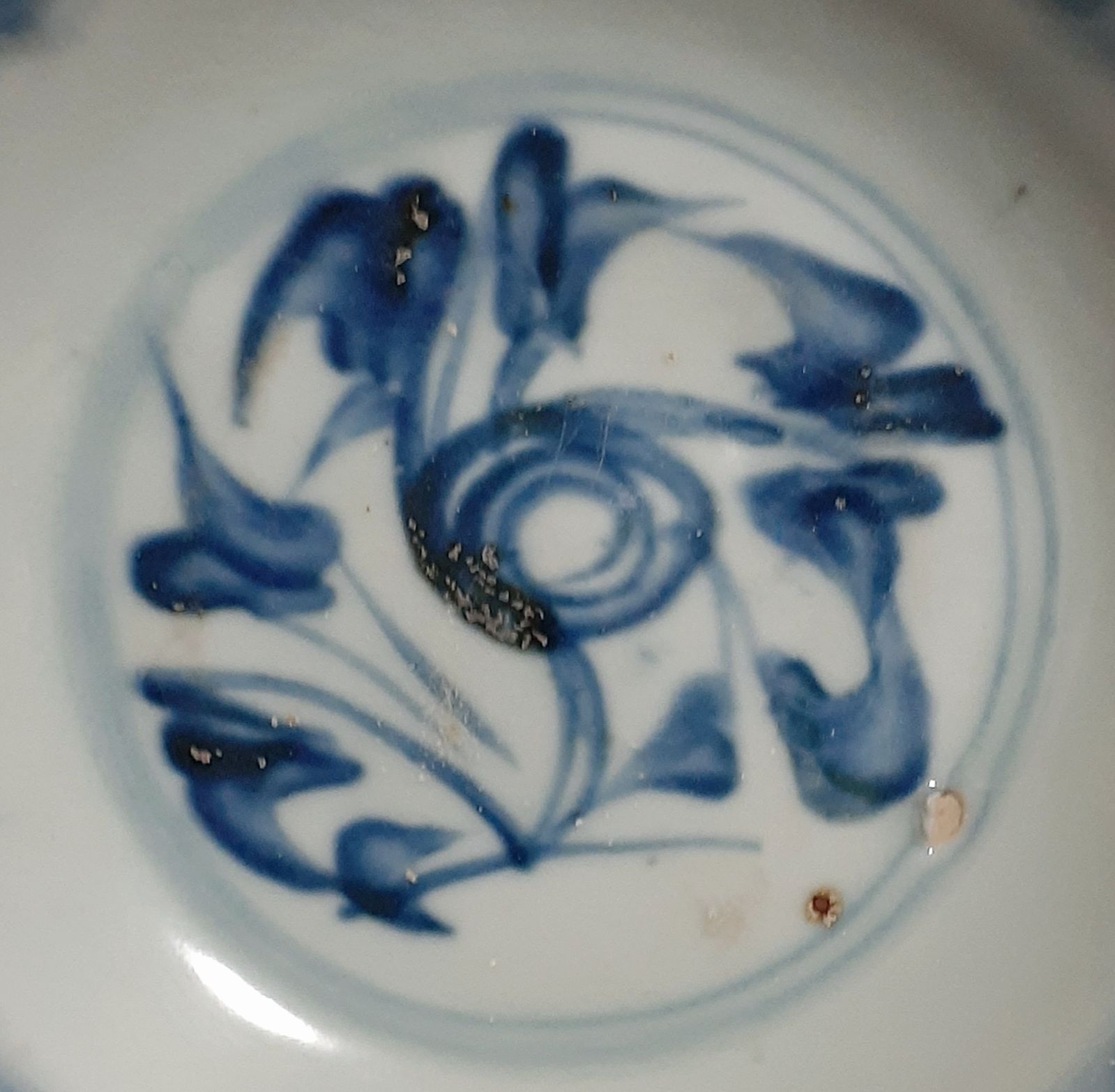 【本物保証❗️】中国古美術　中国古陶磁　明朝明代　17世紀前期　呉須　鳥図　大鉢