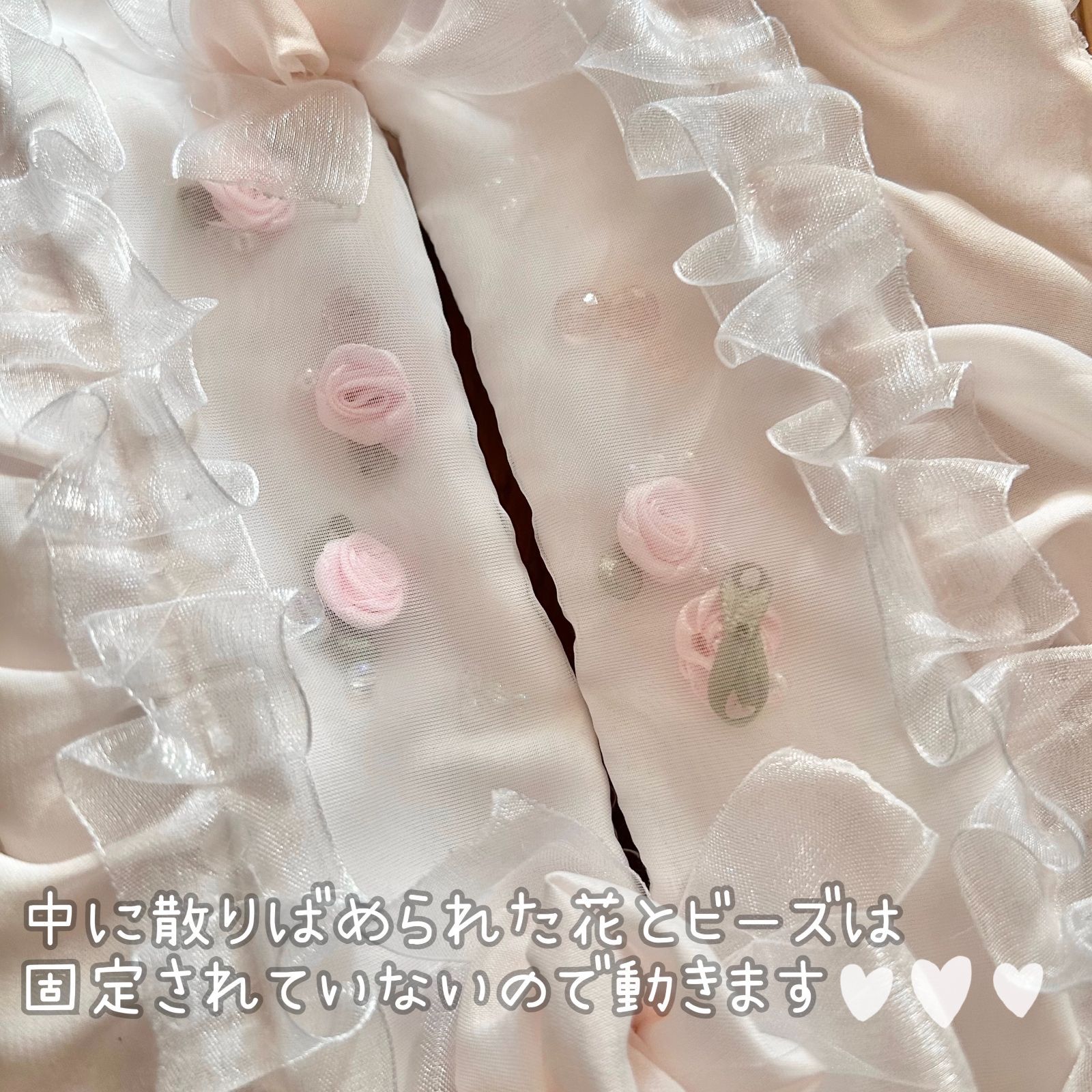 ハンドメイド＊ほんのりピンク＆白いレースのティッシュカバー