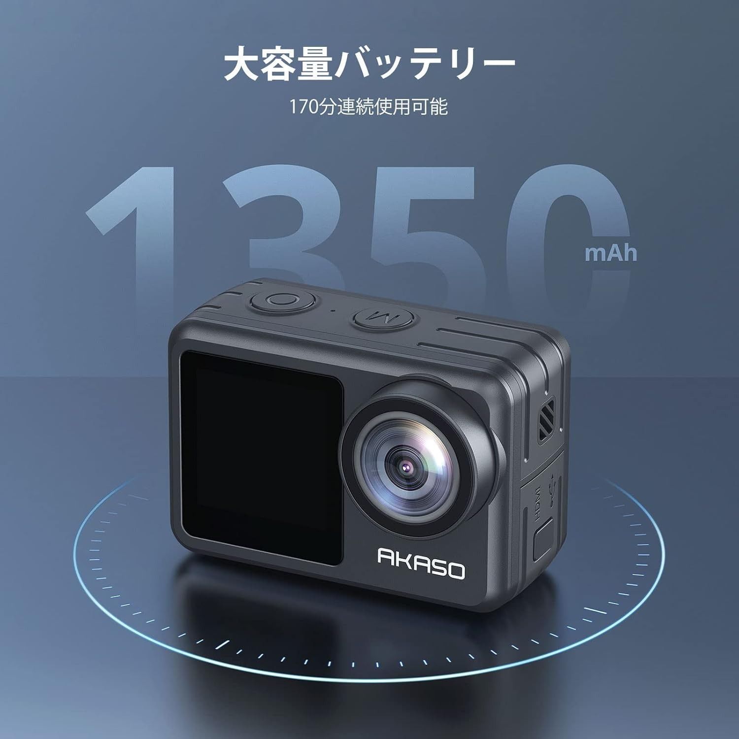 AKASO Brave 7 LE アクションカメラ 4K 20MP IPX7本機防水 40M防水機能(防水ケース付属) 六軸手ぶれ補正  デュアルカラースクリーン タッチパネル式 タイムラプス WiFi/Type-C外部マイク対応 1350mAhバッテリー2 - メルカリ