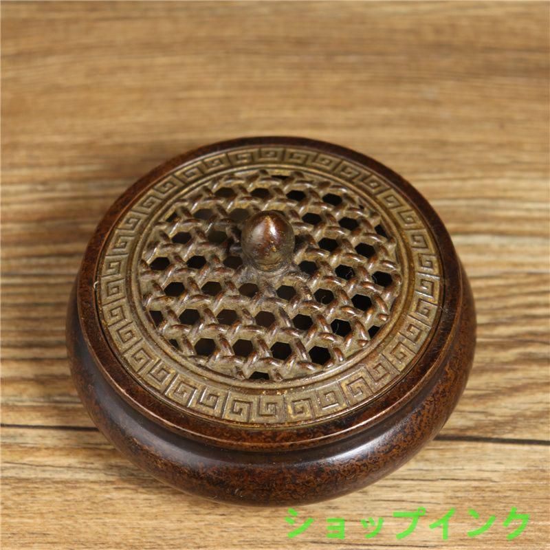 竹編薫香炉 卓上 香炉 盤香炉 香道具 装飾品 工芸品 美術品 置物 竹編みの蓋薫炉 盤香炉 香道具 室内装飾 置物 - メルカリ
