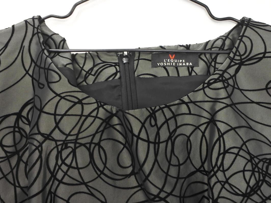 L'EQUIPE YOSHIE INABA★黒ワンピース イナバヨシエ L'EQUIPE YOSHIE INABA レキップ ヨシエイナバ ワンピース