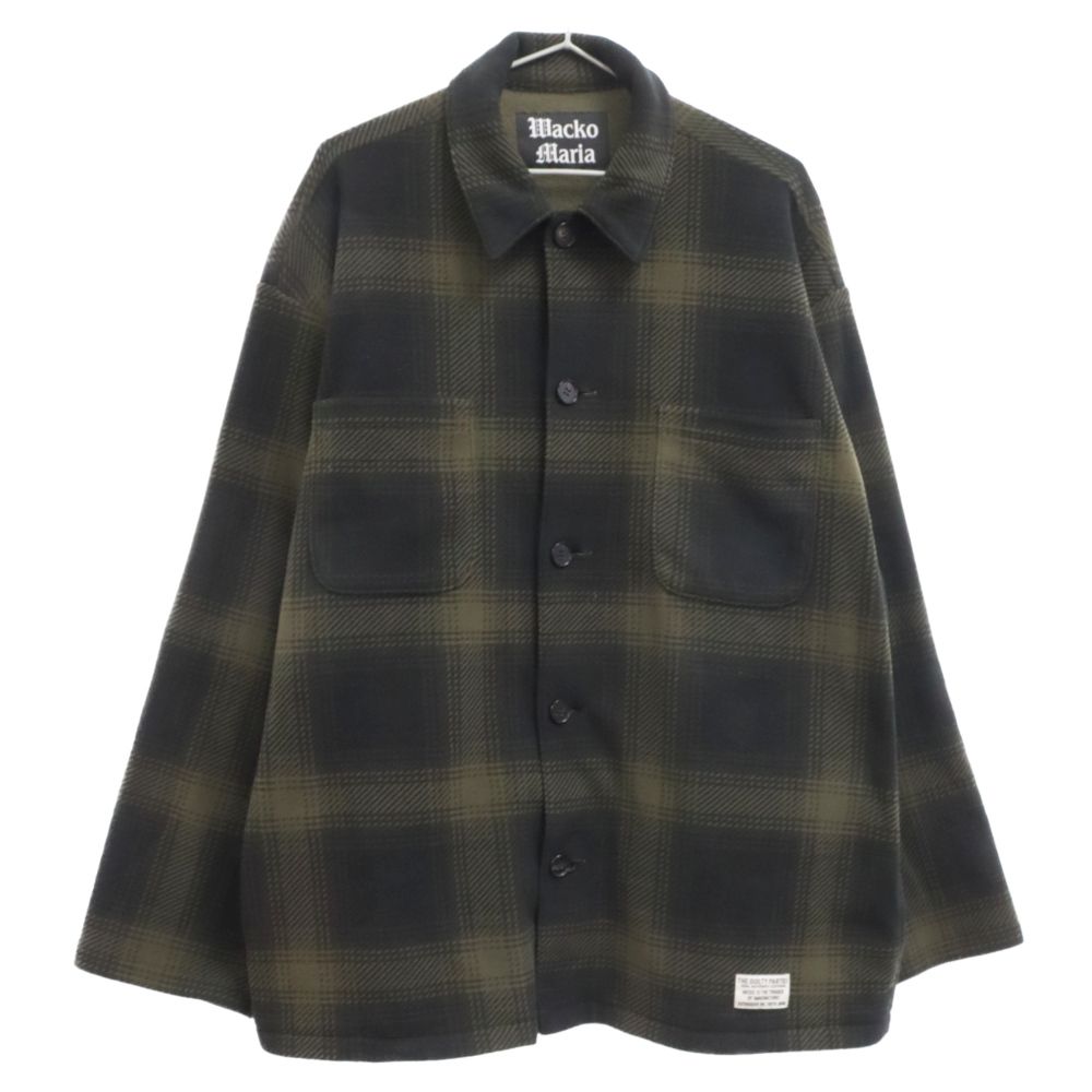 WACKO MARIA (ワコマリア) 23AW CHECK FLEECE SHIRT チェックフリースシャツジャケット グリーン