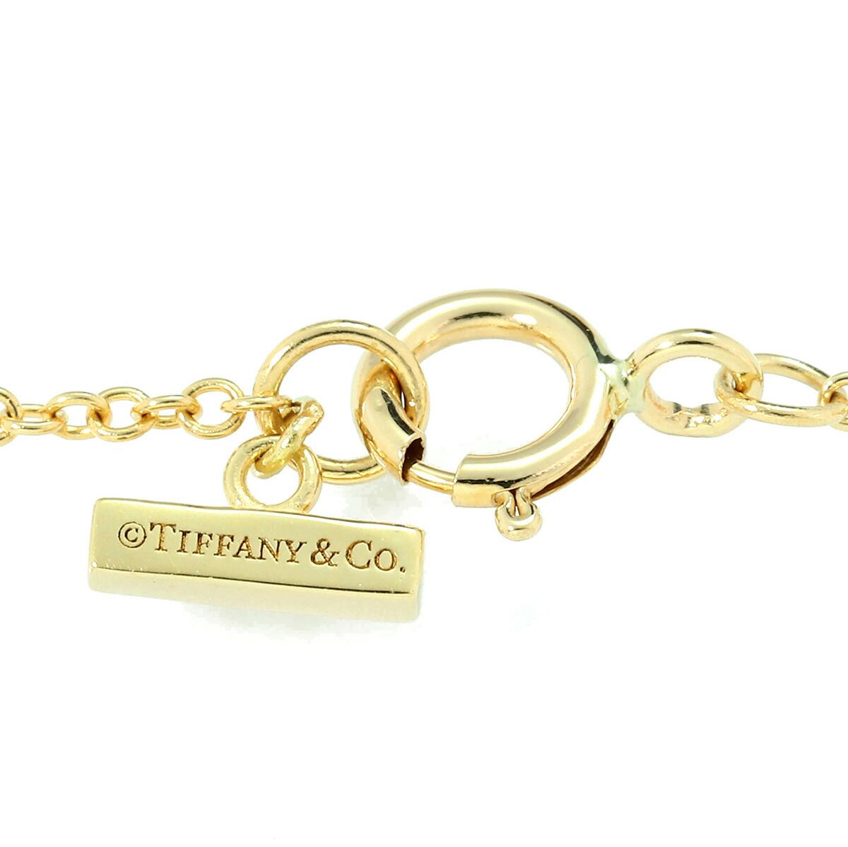 ティファニー T TWO サークル ネックレス ターコイズ ダイヤモンド K18  