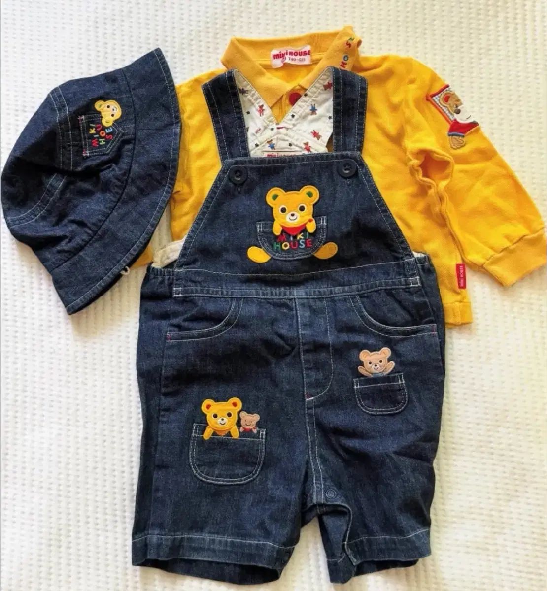 ミッキーハウス サスペンダー+帽子+Tシャツ セット