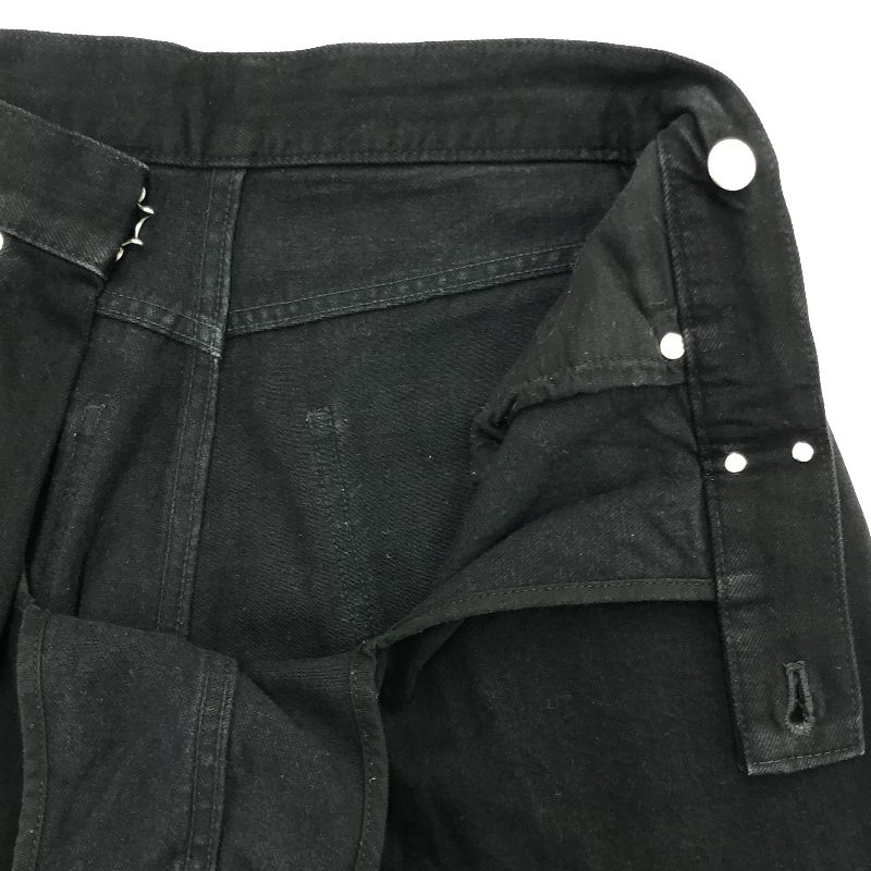 中古】JOHN LAWRENCE SULLIVAN デニムワイドパンツ サイズXS ブラック  