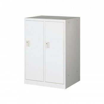 オフィス 店舗向け ミニロッカー 扉2枚 2人用 本体色 ホワイト COM-MLK2-W ホワイト